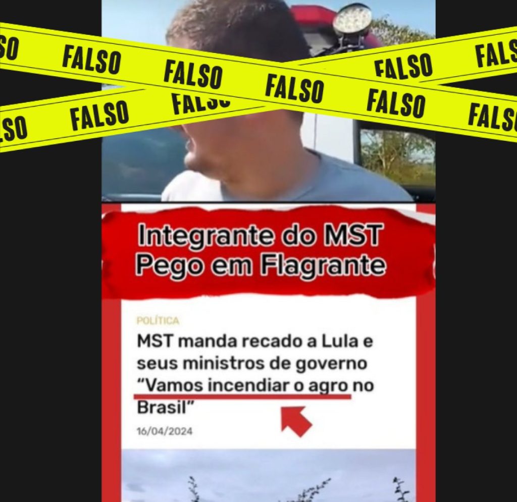 Propriedade rural em chamas, símbolo das ações ilegais atribuídas ao MST.