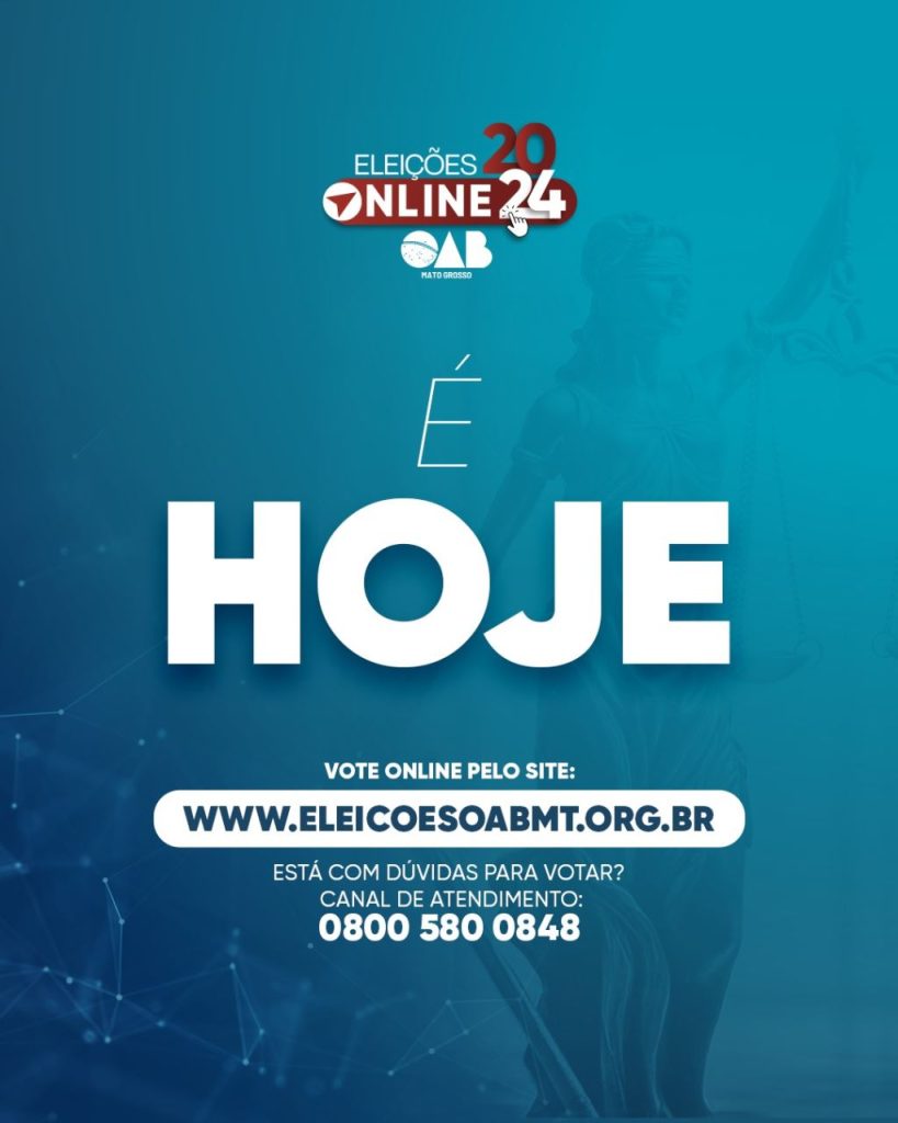 Advogado acessando o sistema de votação online para as eleições da OAB-MT 2025/2027.