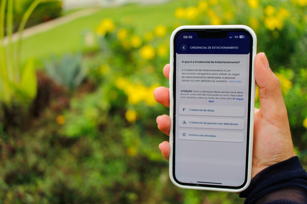 Aplicativo CDT exibindo a opção de emissão de credencial para PCD.