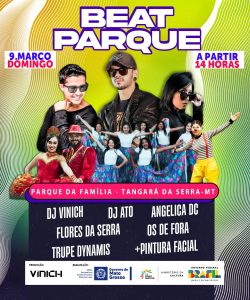 Apresentação artística no evento Beat Parque em Tangará da Serra.