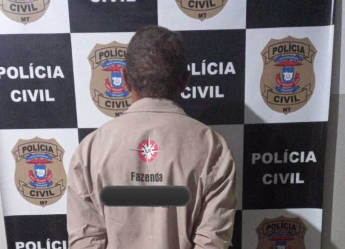 Viatura da Polícia Civil de Tangará da Serra utilizada na prisão de suspeito de abuso infantil.