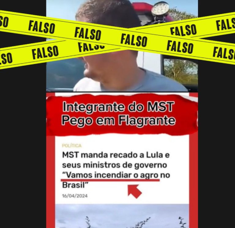 Propriedade rural em chamas, símbolo das ações ilegais atribuídas ao MST.