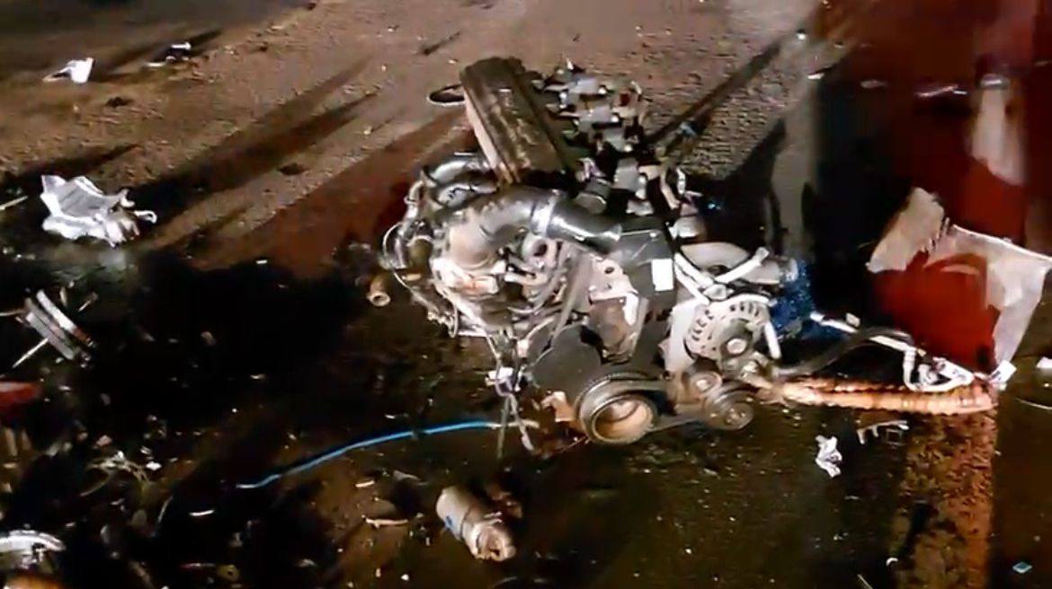 Local do acidente na MT-339 onde uma família morreu em Tangará da Serra.