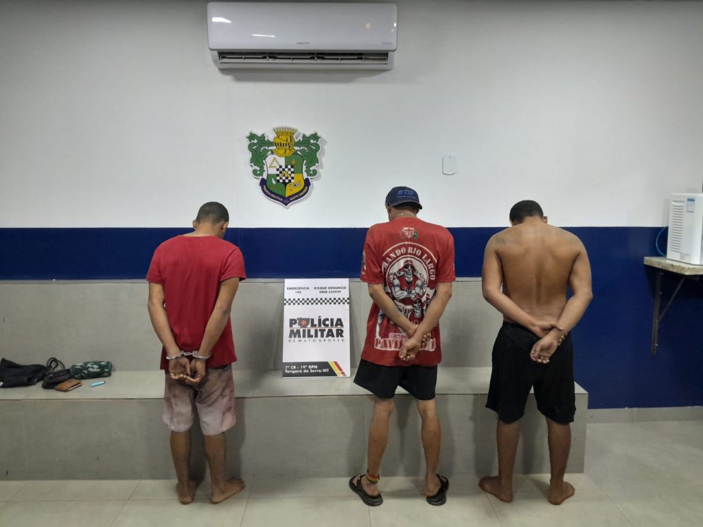 Polícia Militar prende suspeitos de incêndio criminoso em Tangará da Serra.
