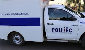Polícia isola local do homicídio de Jefferson Flávio em Cáceres.