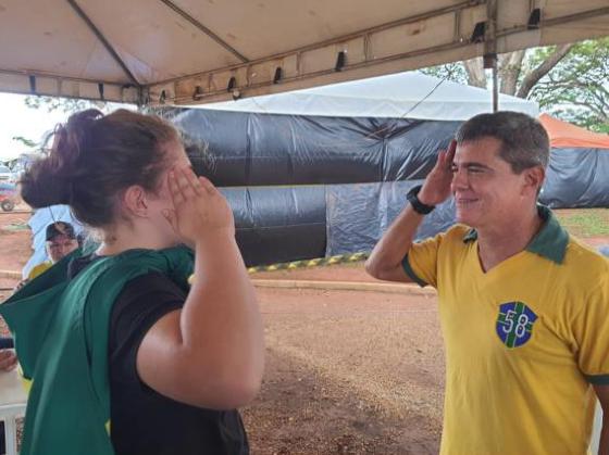 General Mario Fernandes em evento oficial, investigado por ações relacionadas à Operação Contragolpe.