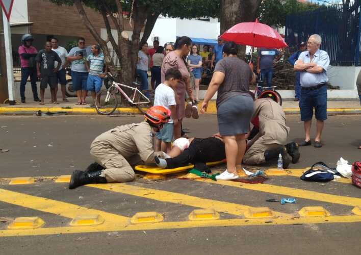 Acidente de trânsito em Tangará da Serra com vítima encaminhada à UPA.