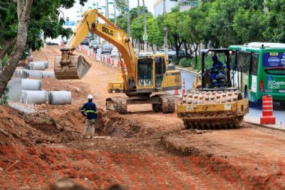 Corredores exclusivos e ônibus elétricos do projeto BRT em Cuiabá