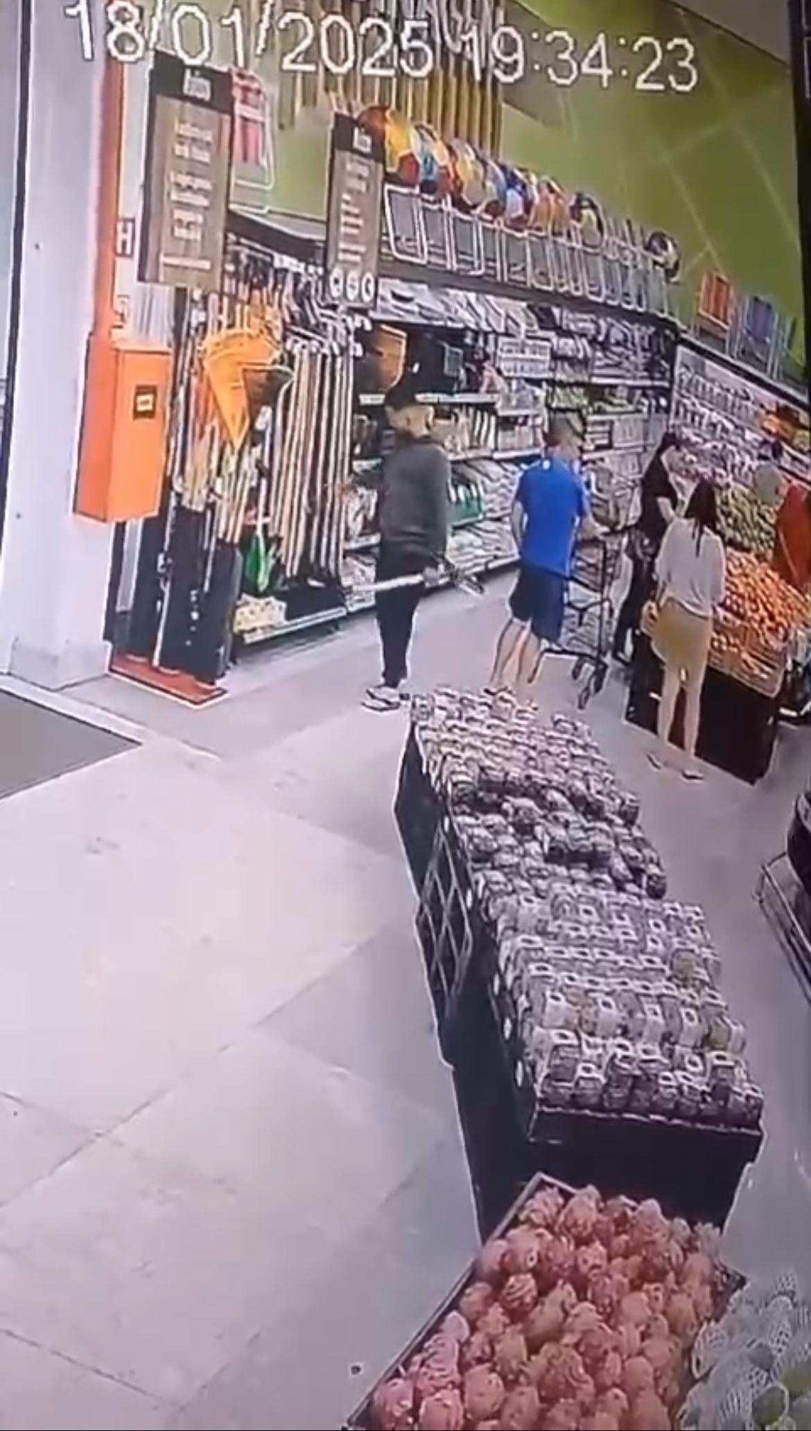 Supermercado em Sinop, local do ataque ao gerente Cláudio Soares dos Santos com uma pá.