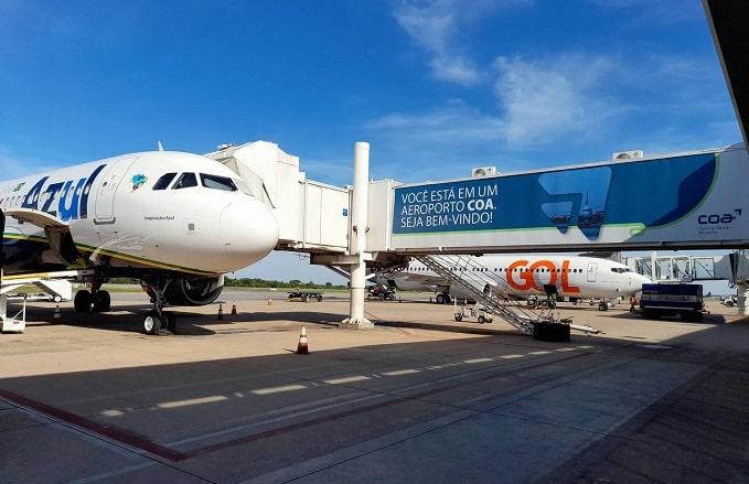 - Aeroporto Internacional Marechal Rondon em Cuiabá após reforma, com novos destinos e rotas aéreas.