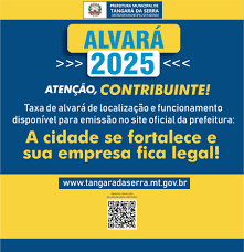 Emissão do Alvará de Funcionamento 2025 em Tangará da Serra pelo Portal Cidadão