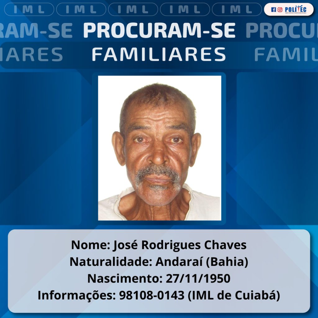 Prédio da Politec de Cuiabá com informação sobre busca por familiares.