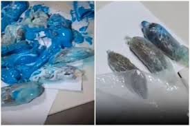 Maconha escondida em creme dental apreendida no CRVG em Várzea Grande.