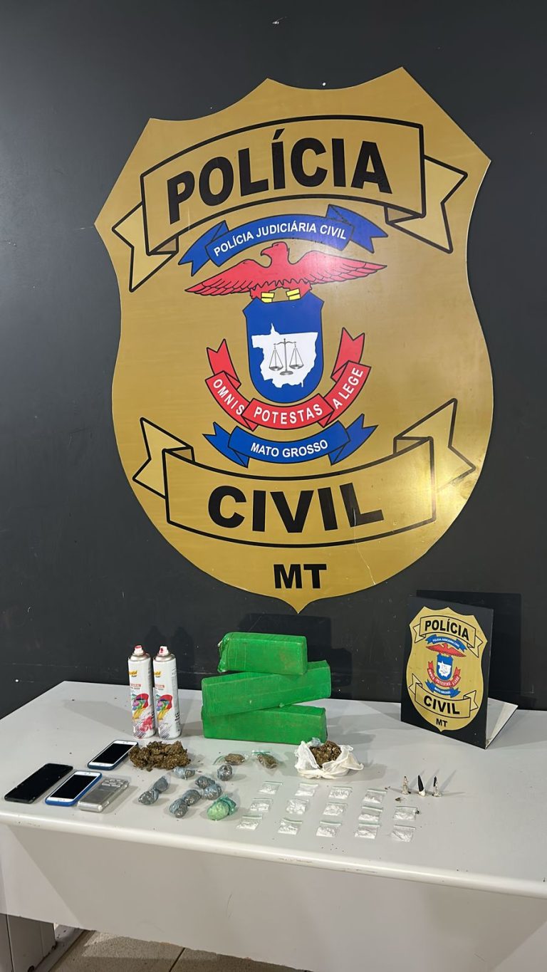 Policiais apreendem drogas e prendem suspeitos na Operação Sic Parvis Magna.