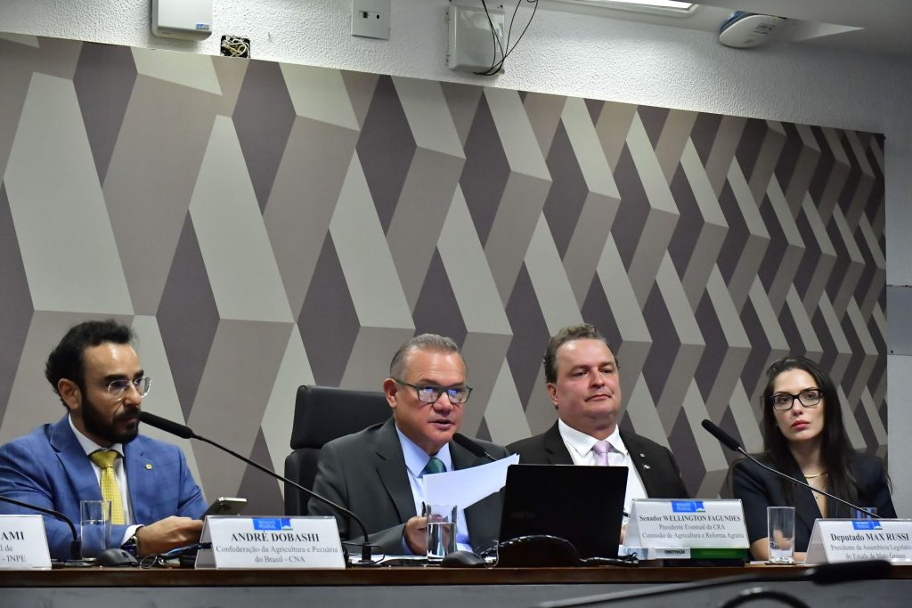Senador Wellington Fagundes em audiência no Senado sobre a Moratória da Soja em Mato Grosso