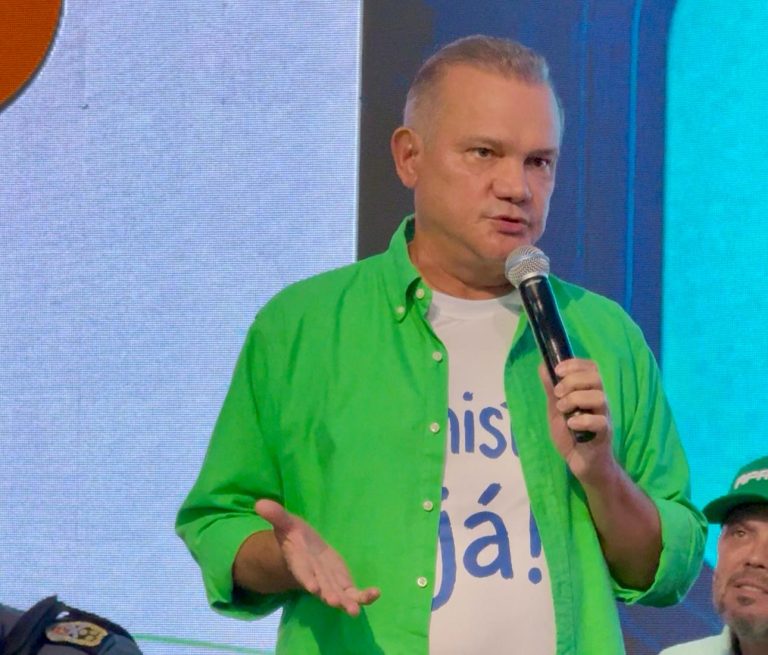 Wellington Fagundes defende o PL da Anistia em discurso na Norte Show, Sinop.
