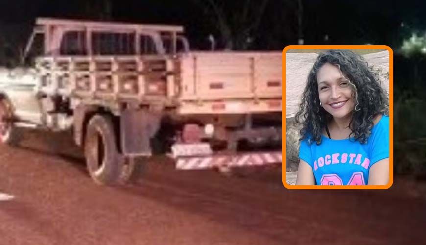 Local do acidente em Rondonópolis onde mulher caiu da carroceria de caminhonete