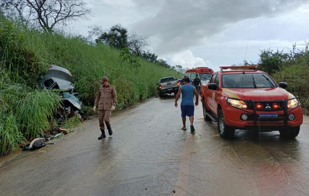 Resgate de vítima em acidente na MT-344 em Campo Verde.