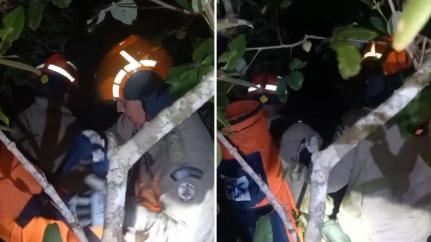 Destroços da aeronave de pequeno porte caída em Rondonópolis, onde o piloto Flávio Giovanni foi encontrado sem vida.
