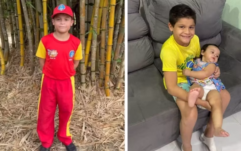Menino de 9 anos salva irmã com técnica do Programa Bombeiro Mirim em Manaus