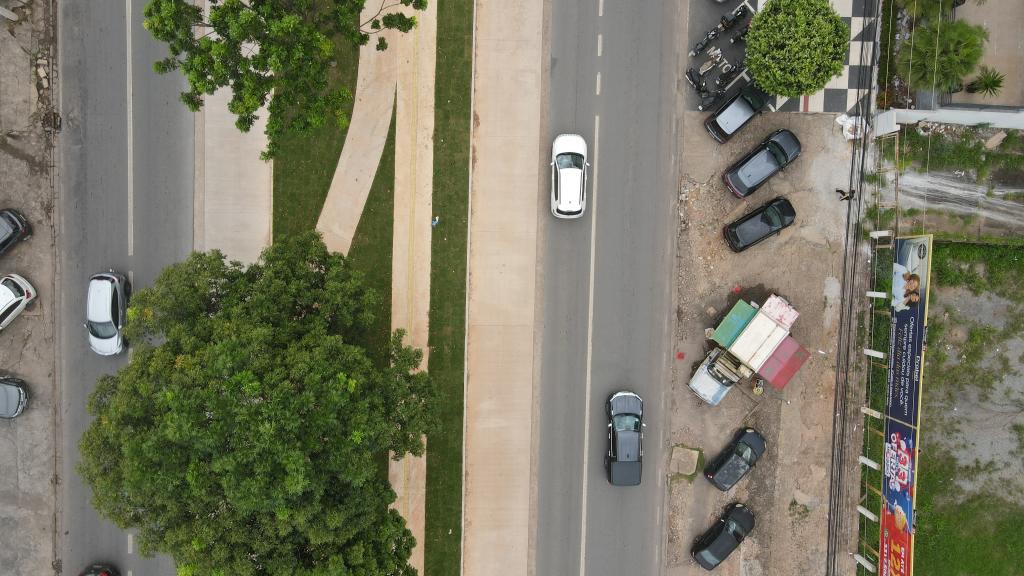 Obras do Sistema BRT em Cuiabá entre Viaduto da Sefaz e Defensoria Pública