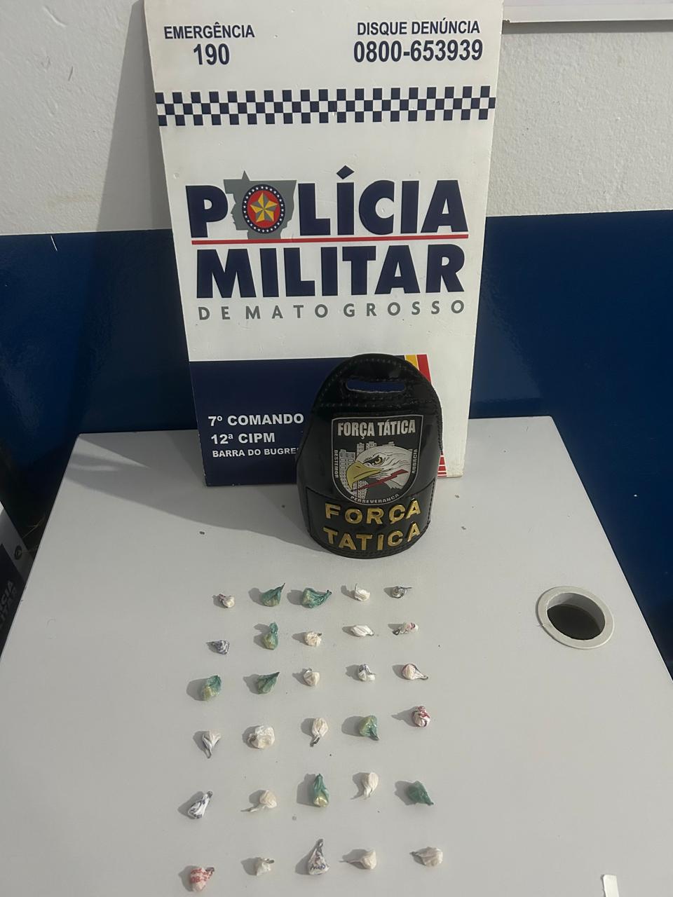 Força Tática em Barra do Bugres encontra drogas após duplo homicídio