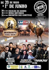 Arena e palco do Brasnorte Rural Show 2025 com público e atrações sertanejas