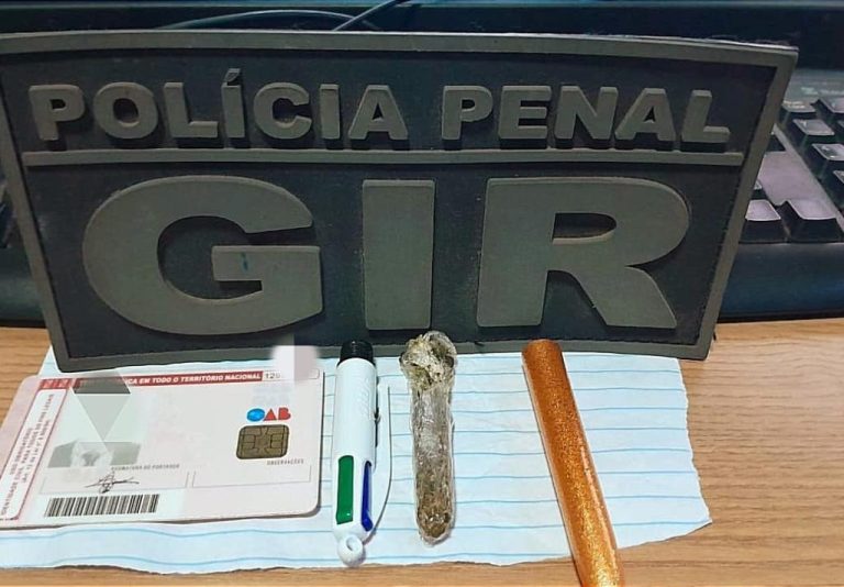 Caneta com maconha entregue por advogado na Penitenciária Central de Cuiabá