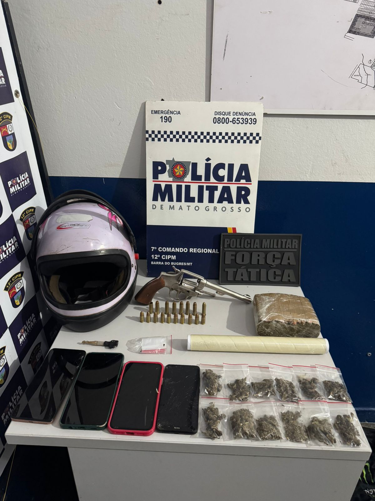Força Tática prende PCC em Barra do Bugres com armas e drogas