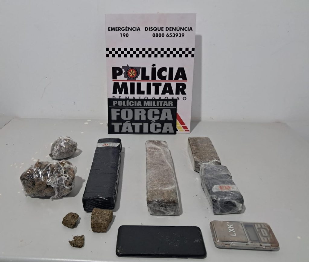 Apreensão de drogas em Tangará da Serra pela Polícia Militar
