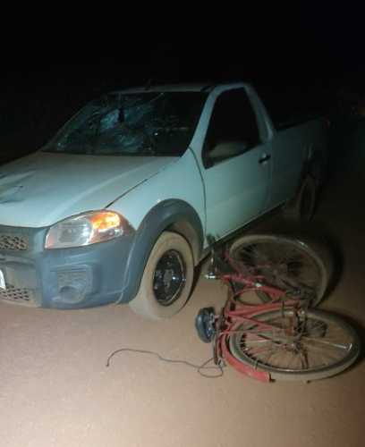 Acidente com ciclista na estrada Gleba Aurora em Tangará da Serra