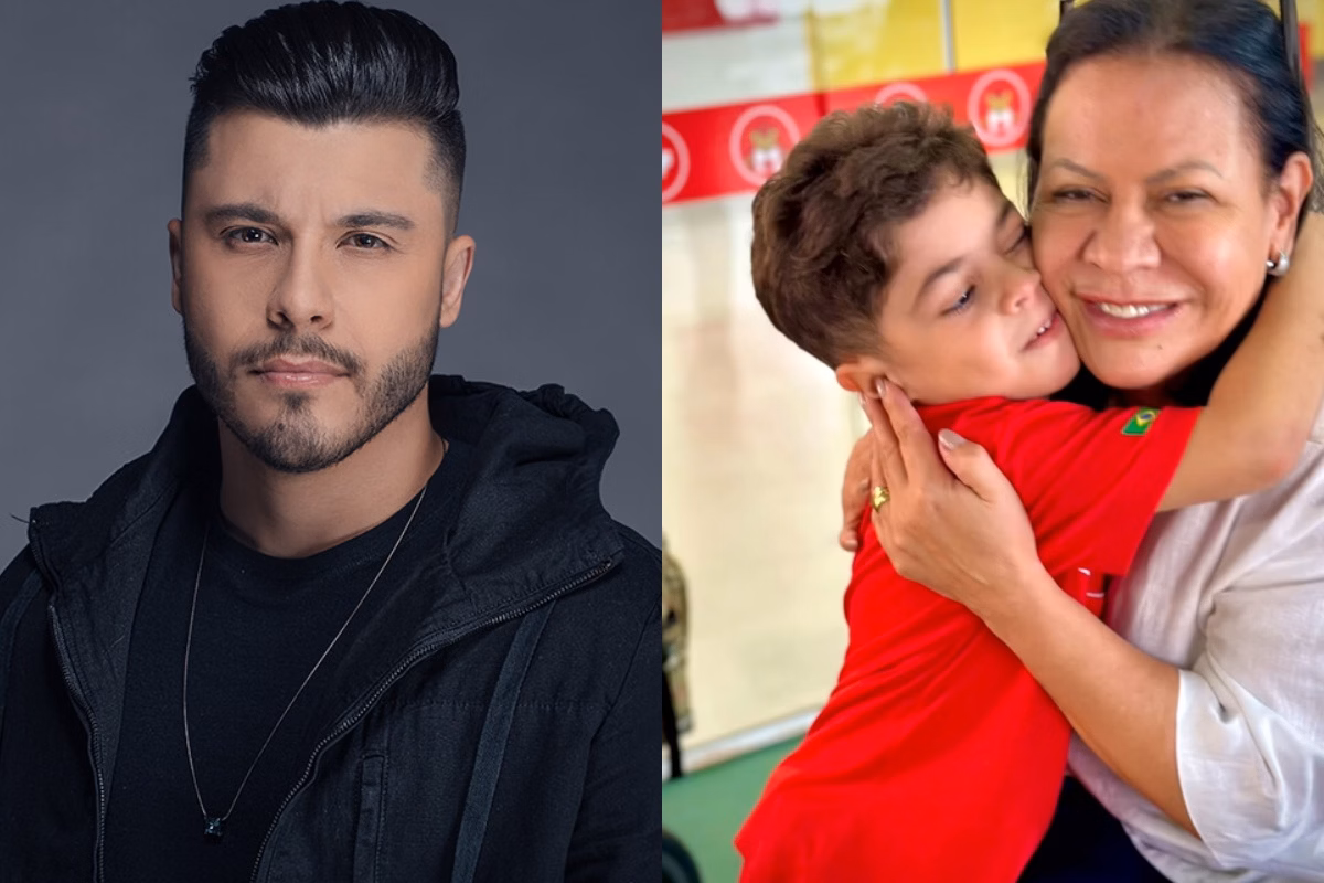 Dona Ruth com Léo, neto de Marília Mendonça, em meio a disputa de guarda com Murilo Huff