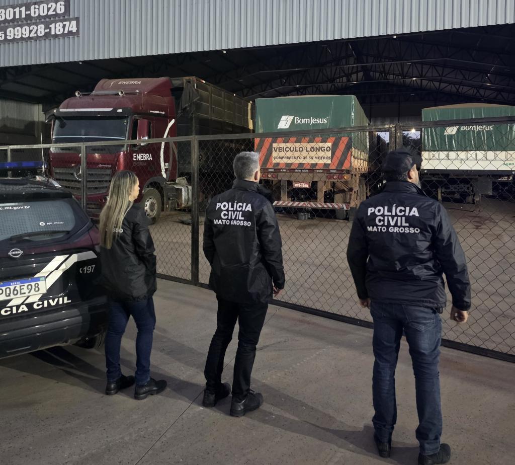 Polícia apreende bens durante Operação Safra contra roubo de soja e milho em MT.