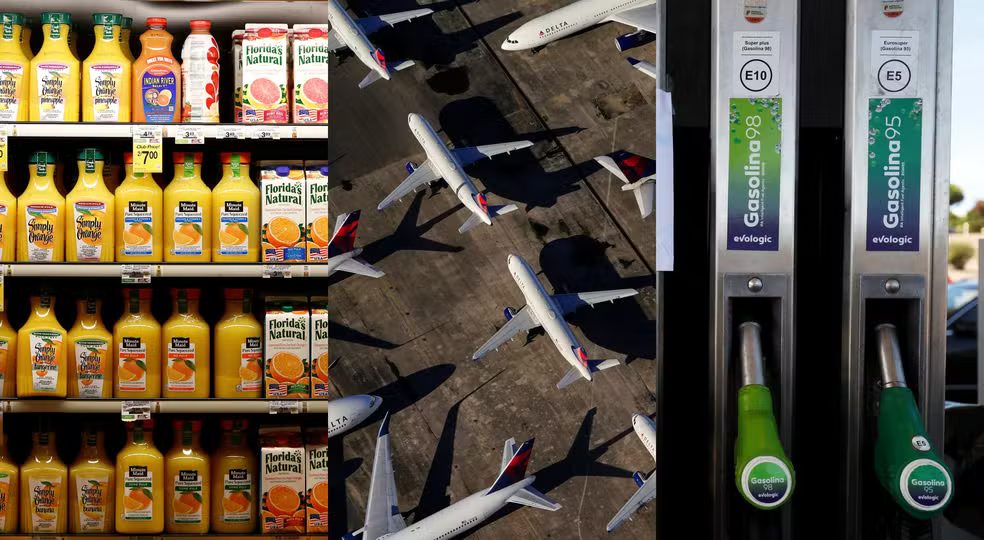 Tarifa de 50% imposta por Trump não inclui suco de laranja, veículos e aviões