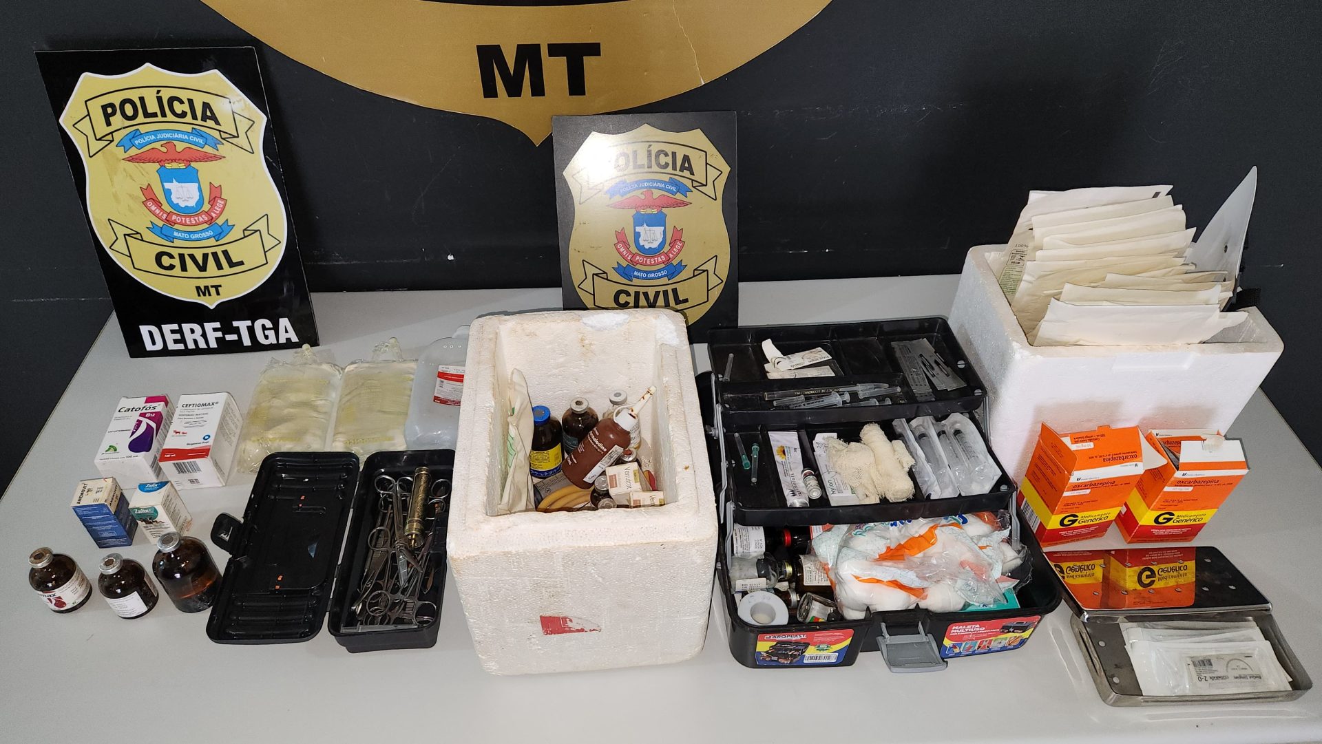 Polícia apreende materiais em clínica veterinária clandestina em Tangará da Serra