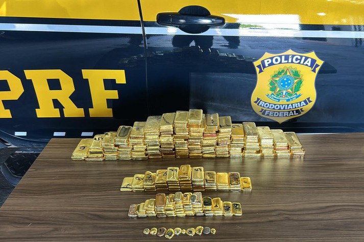apreensão de ouro avaliado em R$ 61 milhões em operação da PRF