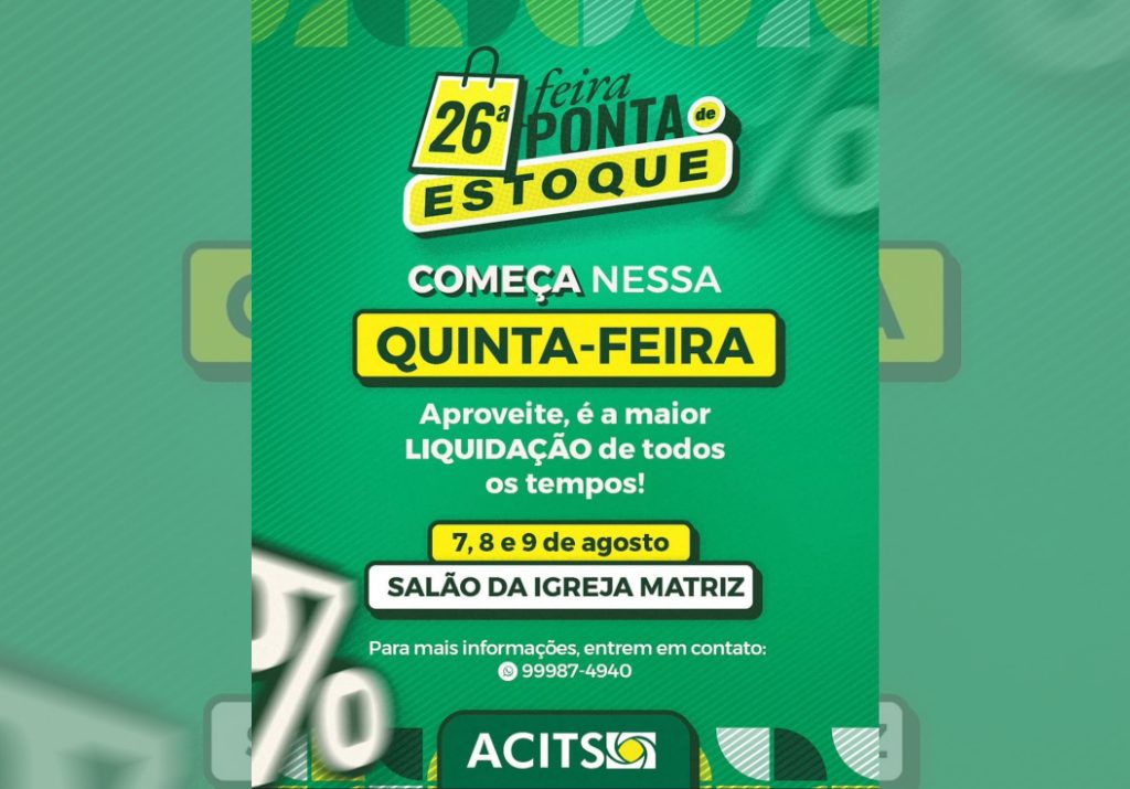 Feira Ponta de Estoque em Tangará da Serra com consumidores aproveitando descontos de até 70%