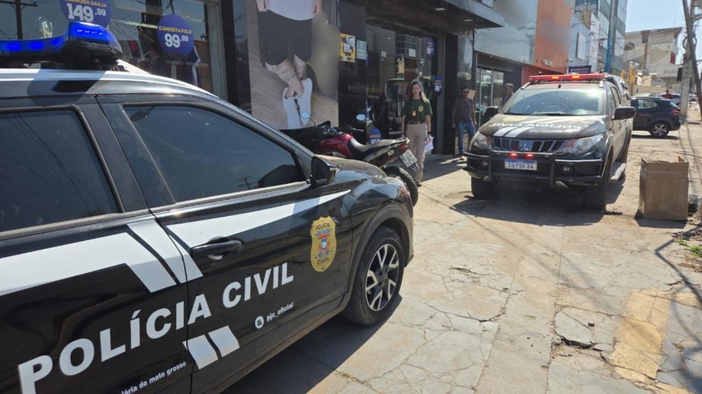 roupas falsificadas apreendidas em operação em MT