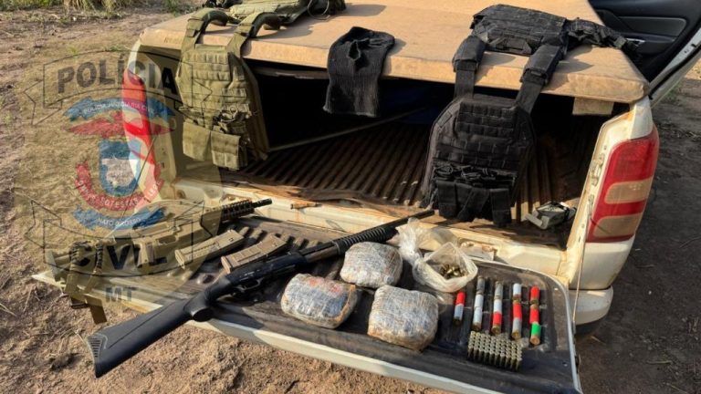 arsenal de guerra apreendido em área rural pela polícia
