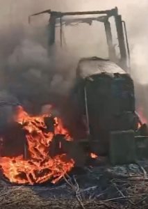 Jovem morre queimado enquanto operava trator em incêndio em fazenda