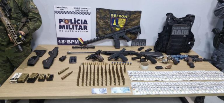 Drogas e armas apreendidas em operação na fronteira