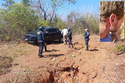 Caminhonete roubada é recuperada em área de mata após assalto na porta de casa