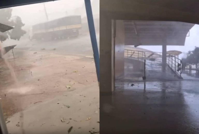 Vendaval causa destruição em cidade de Mato Grosso com destelhamentos e falta de energia