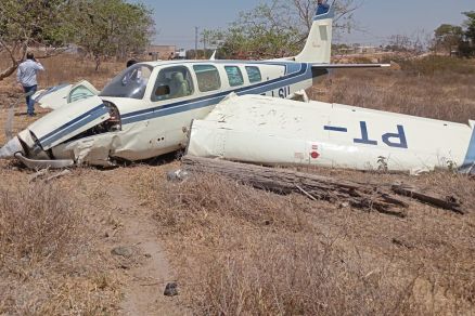 - avião pouso forçado com gestante e passageiro feridos em MT