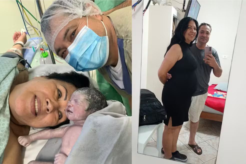 Maternidade aos 62 anos — mulher dá à luz a sexta filha Miriã Vitória