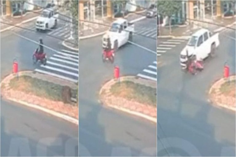 Motorista fura sinal vermelho e atropela mulher grávida em cruzamento